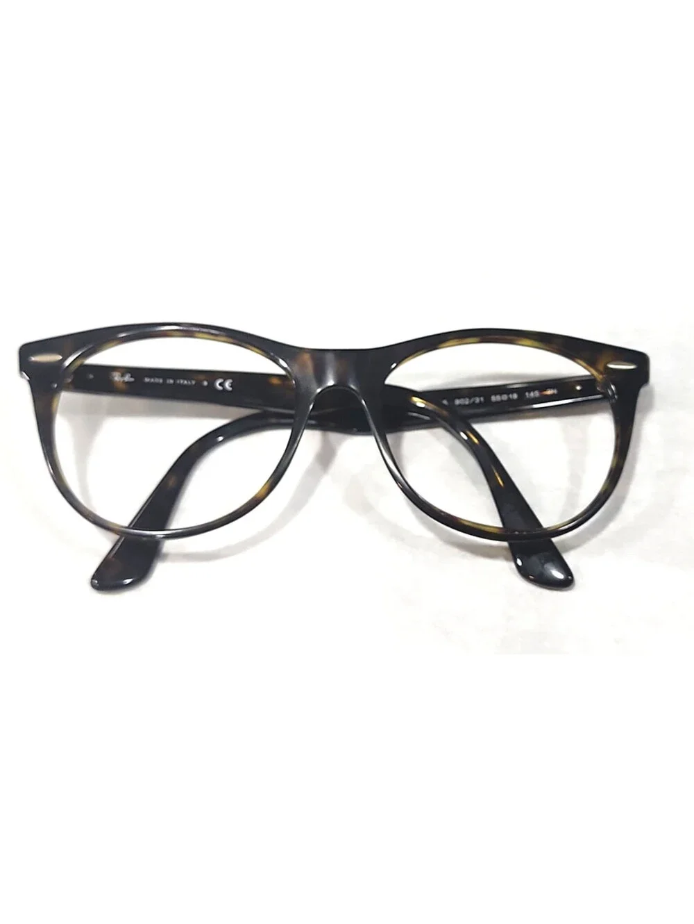 Ray Ban RB2185 902/31 Round Tortoise Eyeglasses Sunglasses Frame 55-18 145 WHA